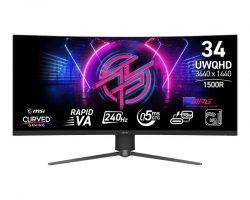 Монитор MSI 34" MPG 346CQRF X24 2xHDMI, DP, USB-C, 2xUSB, VA, 3440x1440, 21:9, 240Hz, 0.5ms, sRGB 110%, CURVED, AdaptiveSync, HAS, HDR400 9S6-3DD94M-001