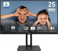 Монітор MSI 24.5" PRO MP251P D-Sub, HDMI, MM, IPS, 100Hz, 4ms, sRGB 101%, FreeSync, Pivot 9S6-3PC29M-016