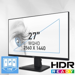 Монітор MSI 27" PRO MP275Q 2xHDMI, DP, MM, IPS, 2560x1440, 100Hz, 1ms, sRGB 100%, AdaptiveSync 9S6-3PC3CM-080