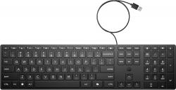Клавиатура мембранная HP 320K, 109key, USB-A, EN/UK, чорний 9SR37UT