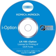 Konica Minolta LK-108 iOption: додаткові функції bizhub, Можливості друку шрифтів OCR, Додаткова пам'ять не потрібна A0PD02G