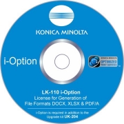 Konica Minolta LK-110 v2 iOption: Форматы DOCX, XLSX, PDF/A (заменяет LK-102, LK-105) (необх, UK-211) A0PD02U