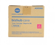 Konica Minolta TNP51M Тонер-картридж Magenta, 5 000 стр.,@5% заполн, [C3110] A0X5355