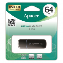 Накопитель Apacer 64GB USB 3.1 AH355 Black AP64GAH355B-1
