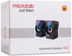 Акустична система MICROLAB 2.0 B-22,USB Black