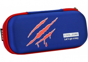 Пенал с тиснением, 1 отделение COOLFORSCHOOL B-8007-lt.blue B-8010-dk.blue