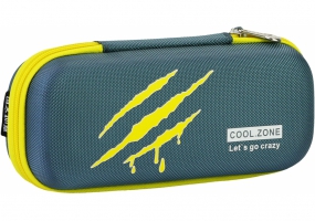 Пенал с тиснением, 1 отделение COOLFORSCHOOL B-8010-dk.blue B-8010-grey