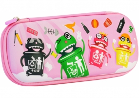 Пенал з тисненням, 1 відділення COOLFORSCHOOL B-8614-pink