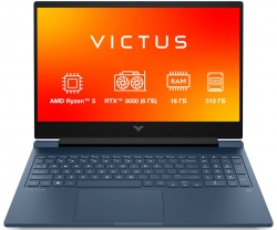 Ноутбук HP Victus 15-fb3021ua 15.6" FHD IPS AG, AMD R5-8645HS, 16GB, F512GB, NVD3050-6, DOS, синій BF1P1EA