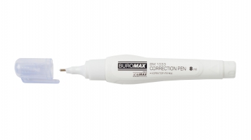 Коректор-ручка, 8 мл, Jobmax, спиртова основа, металевий наконечник Buromax BM.1033