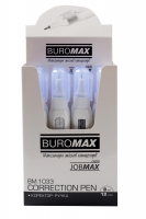 Коректор-ручка, 8 мл, Jobmax, спиртова основа, металевий наконечник Buromax BM.1033