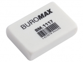 Гумка 1117, M (32х22х8мм), прямокутна, біла Buromax BM.1117