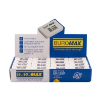 Гумка 1124, L (36х23х8 мм), прямокутна, біла Buromax BM.1124