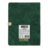 Дневник недатированный VELOUR, A5, зеленый, штуч.кожа, 336 стр. Buromax BM.20770-04
