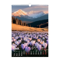 Календар настінний 2026 р., А3, 1 пружина, Seasons landscape Buromax BM.210603
