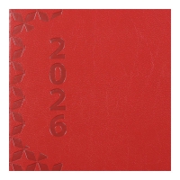 Щоденник датований 2026 VIENNA, A5, червоний, штуч. шкіра/поролон Buromax BM.2111-05