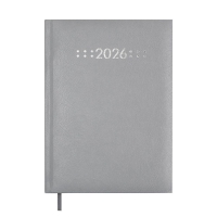 Дневник датированный 2026 CLASSIC, A5, серый, бумвинил/поролон Buromax BM.21121-09