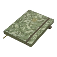 Щоденник датований 2026 MILITARY, A5, хакі, штучна шкіра Buromax BM.21134-59