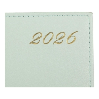 Щоденник датований 2026 NUDE, A5, світло-зелений, штуч.шкіра Buromax BM.21140-15