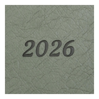 Дневник датированный 2026 PRESTIGE, A5, зеленый, штуч.кожа Buromax BM.21147-04