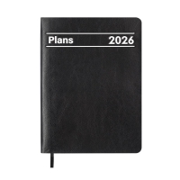 Дневник датированный 2026 MEMORY, A5, черный, штуч.кожа Buromax BM.21151-01