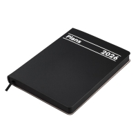 Дневник датированный 2026 MEMORY, A5, черный, штуч.кожа Buromax BM.21151-01