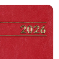 Дневник датированный 2026 MEMORY, A5, красный, штуч.кожа Buromax BM.21151-05
