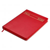 Дневник датированный 2026 MEMORY, A5, красный, штуч.кожа Buromax BM.21151-05