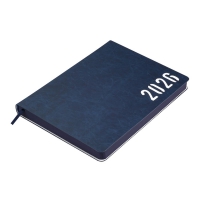 Щоденник датований 2026 MIND, A5, синій, штуч.шкіра Buromax BM.21152-02