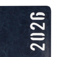Щоденник датований 2026 MIND, A5, синій, штуч.шкіра Buromax BM.21152-02