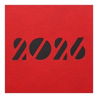 Щоденник датований 2026 INVISIBLE, A5, червоний, штуч.шкіра Buromax BM.21154-05