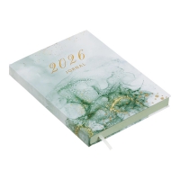 Дневник датированный полиграфический MIST 2026, A5, зеленый Buromax BM.21164-04