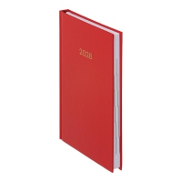 Дневник датированный 2026 SIMPLE, A5, красный, бумвинил Buromax BM.21166-05