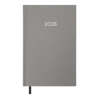 Дневник датированный 2026 SIMPLE, A5, серый, бумвинил Buromax BM.21166-09