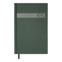 Дневник датированный 2026 TIME, A5, зеленый, бумвинил Buromax BM.21168-04