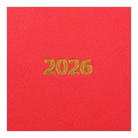 Дневник датированный 2026 STRONG, A5, красный, штуч. кожа Buromax BM.2129-05