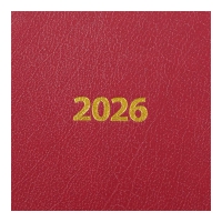 Дневник датированный 2026 STRONG, A5, темно-красный, штуч. кожа Buromax BM.2129-13