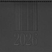 Щоденник датований 2026 CODE, A5, чорний, штуч. шкіра/поролон Buromax BM.2142-01