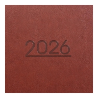 Щоденник датований 2026 PRIME, A5, коричневий, штуч. шкіра/поролон Buromax BM.2196-25