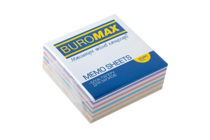 Блок бумаги для заметок "Радуга" 80х80х30мм, не скл. Buromax BM.2233