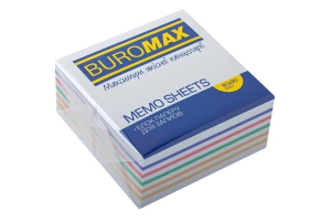 Блок паперу для нотаток "Веселка" 90х90х40мм, скл Buromax BM.2244