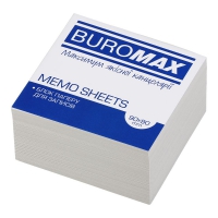 Блок білого паперу для нотаток, 90х90х40мм 500 арк,не склеєний Buromax BM.2277