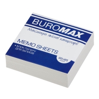 Блок білого паперу для нотаток, 85х85х25мм, 300 арк.,не склеєний Buromax BM.2278