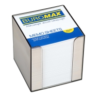 Бокс с белой бумагой 90х90х90мм., дымчатый Buromax BM.2290-02
