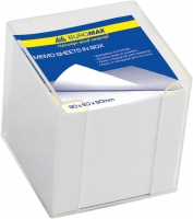 Бокс с белой бумагой 90х90х90мм., прозрачный Buromax BM.2290-03