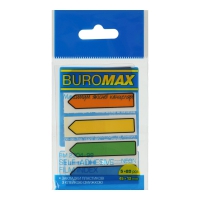 Закладки пластикові з клейким шаром NEON 45x12мм, 5х20арк., асорті Buromax BM.2304-98