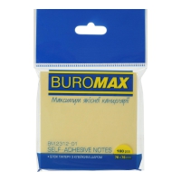 Блок для заметок 76х76мм, 100лист., желтый Buromax BM.2312-01