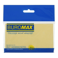 Блок для нотаток 76x127мм, 100арк., жовтий Buromax BM.2314-01