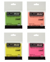 Блок для нотаток NEON 76х76мм, 80арк., асорті Buromax BM.2316-98