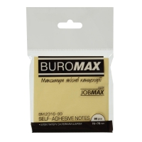 Блок для нотаток 76х76мм, 80арк., JOBMAX, асорті Buromax BM.2316-99